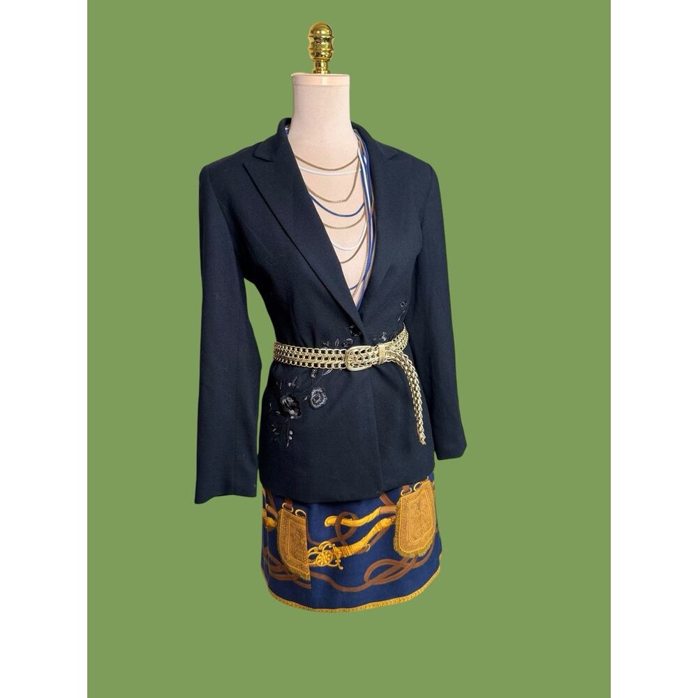 Ann Taylor Green Plaid 100% Wool Wrap Skirt 90s Vintage Prep Equestrian - Picture 10 of 12